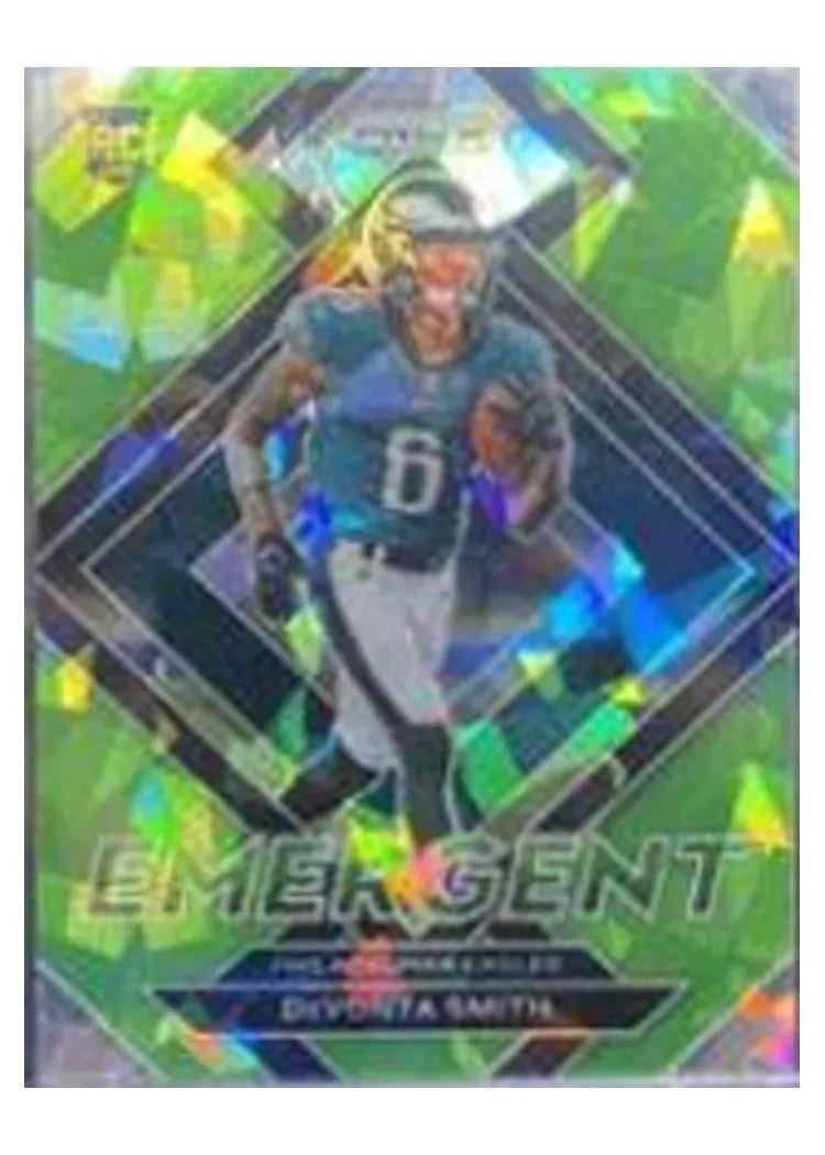 2021 Panini Prizm Emergent DeVonta Smith Green Ice Prizm #E-5 card