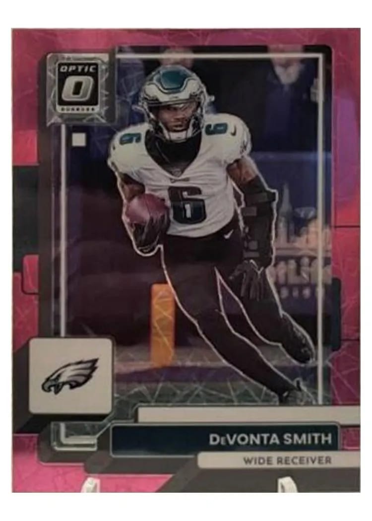 2022 Donruss Optic Base Set DeVonta Smith Pink Velocity #160 card