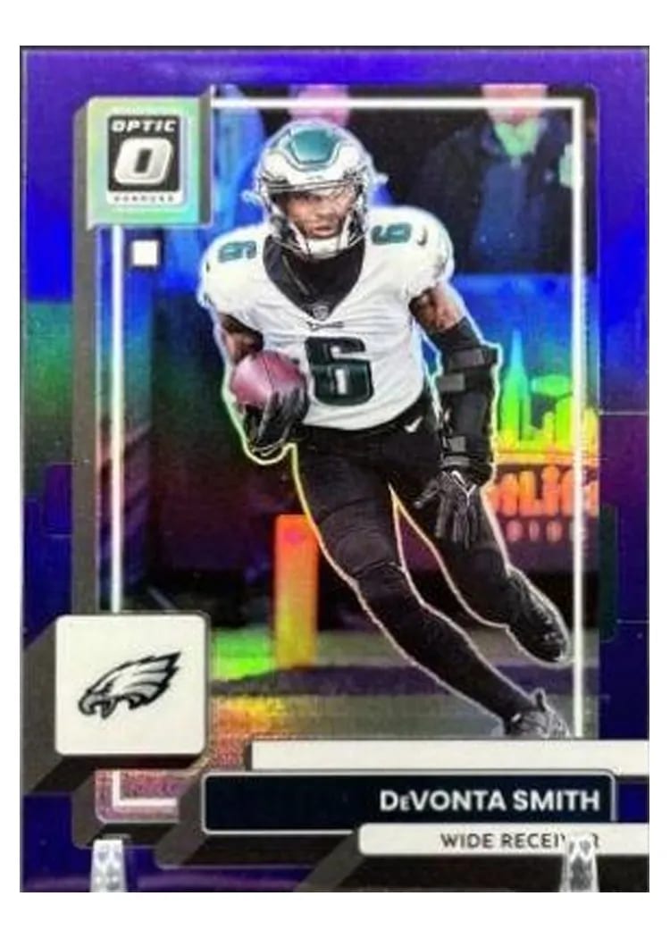 2022 Donruss Optic Base Set DeVonta Smith Purple #160 card