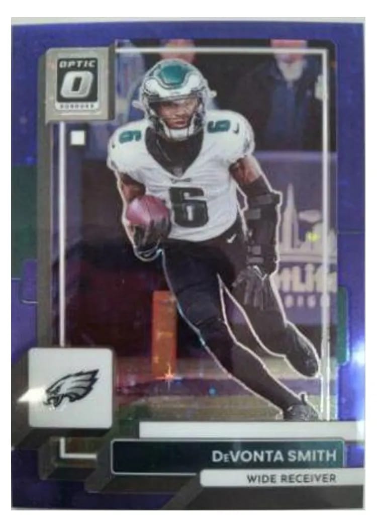 2022 Donruss Optic Base Set DeVonta Smith Purple Stars #160 card