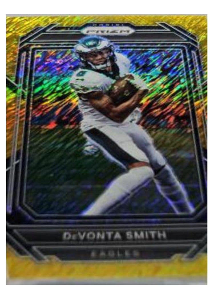 2022 Panini Prizm Base Set DeVonta Smith Gold Shimmer #237 card