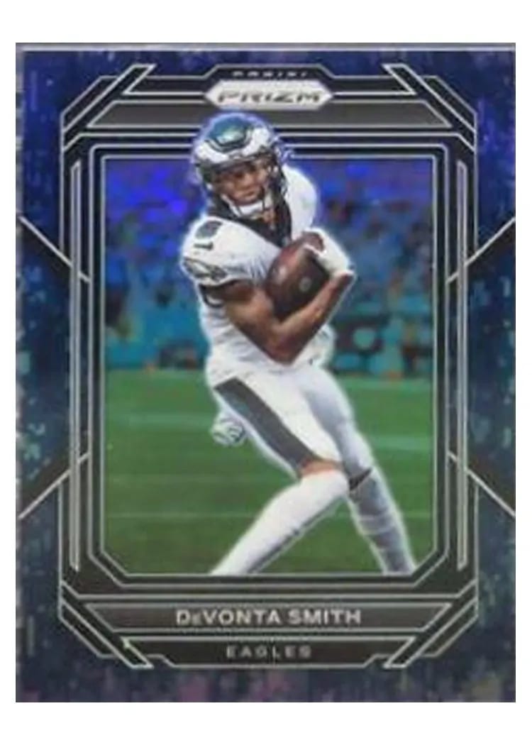 2022 Panini Prizm Base Set DeVonta Smith Navy Camo #237 card