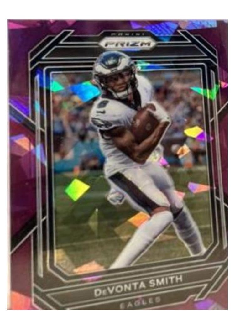2022 Panini Prizm Base Set DeVonta Smith Purple Ice #237 card