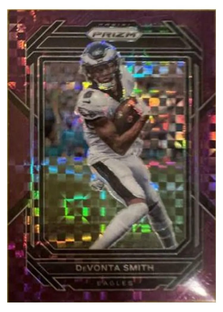2022 Panini Prizm Base Set DeVonta Smith Purple Power #237 card