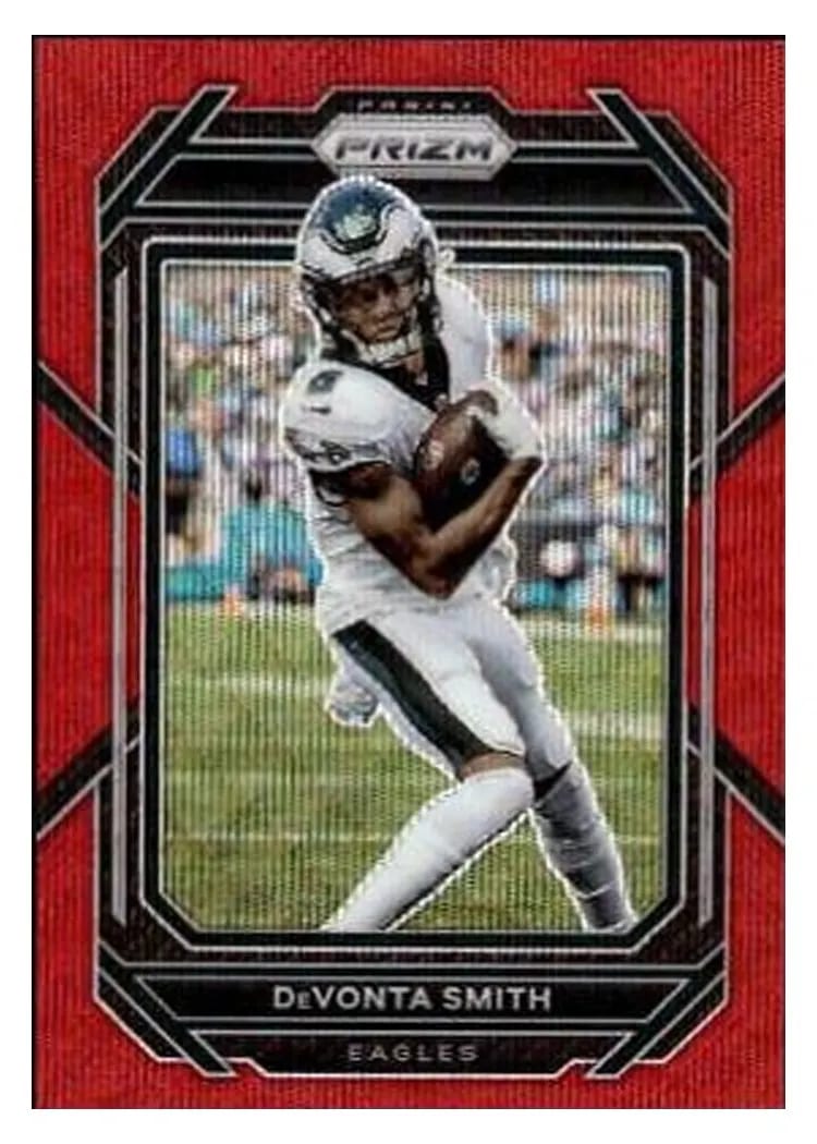 2022 Panini Prizm Base Set DeVonta Smith Red Wave #237 card