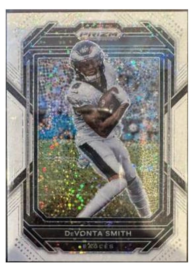 2022 Panini Prizm Base Set DeVonta Smith White Sparkle #237 card