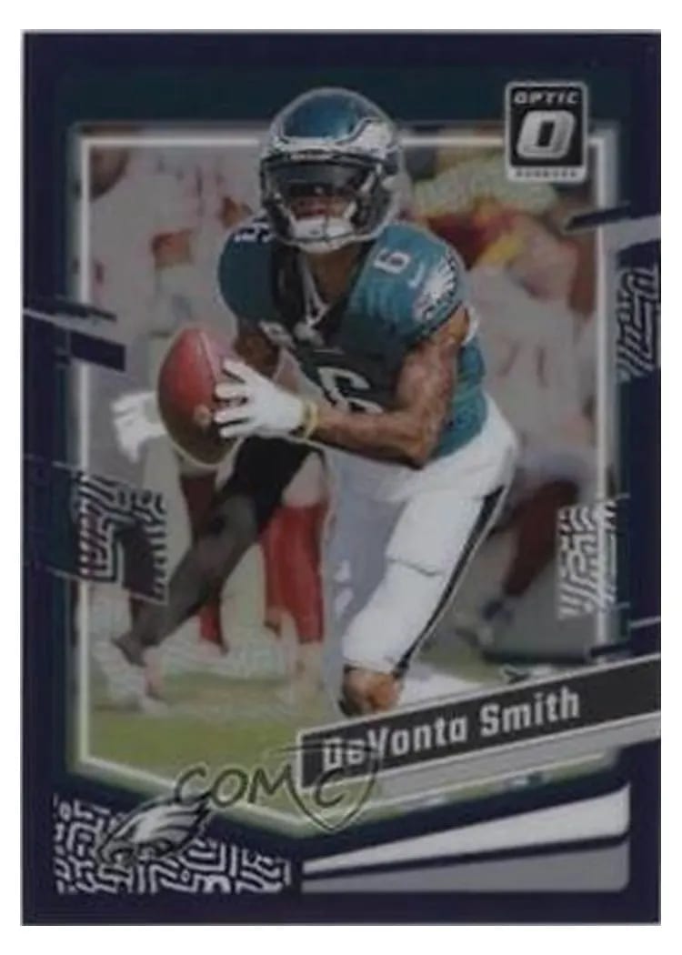 2023 Panini Donruss Optic DeVonta Smith Purple #156 card