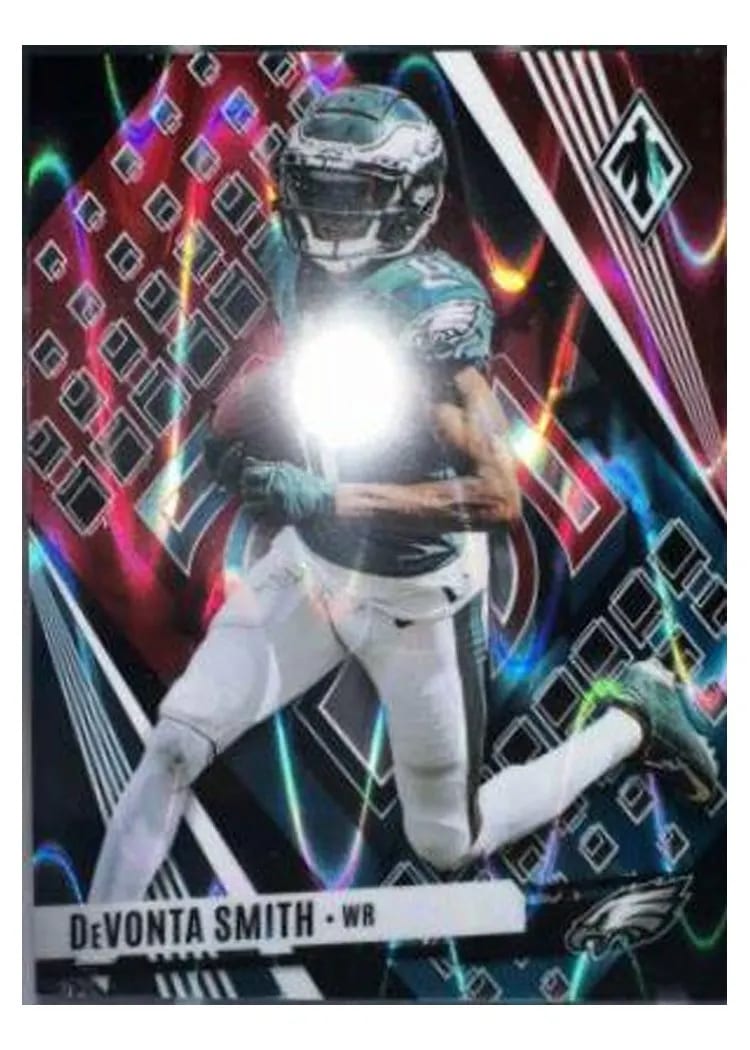 2023 Panini Phoenix Base Set DeVonta Smith Fire Ice Seismic #90 card