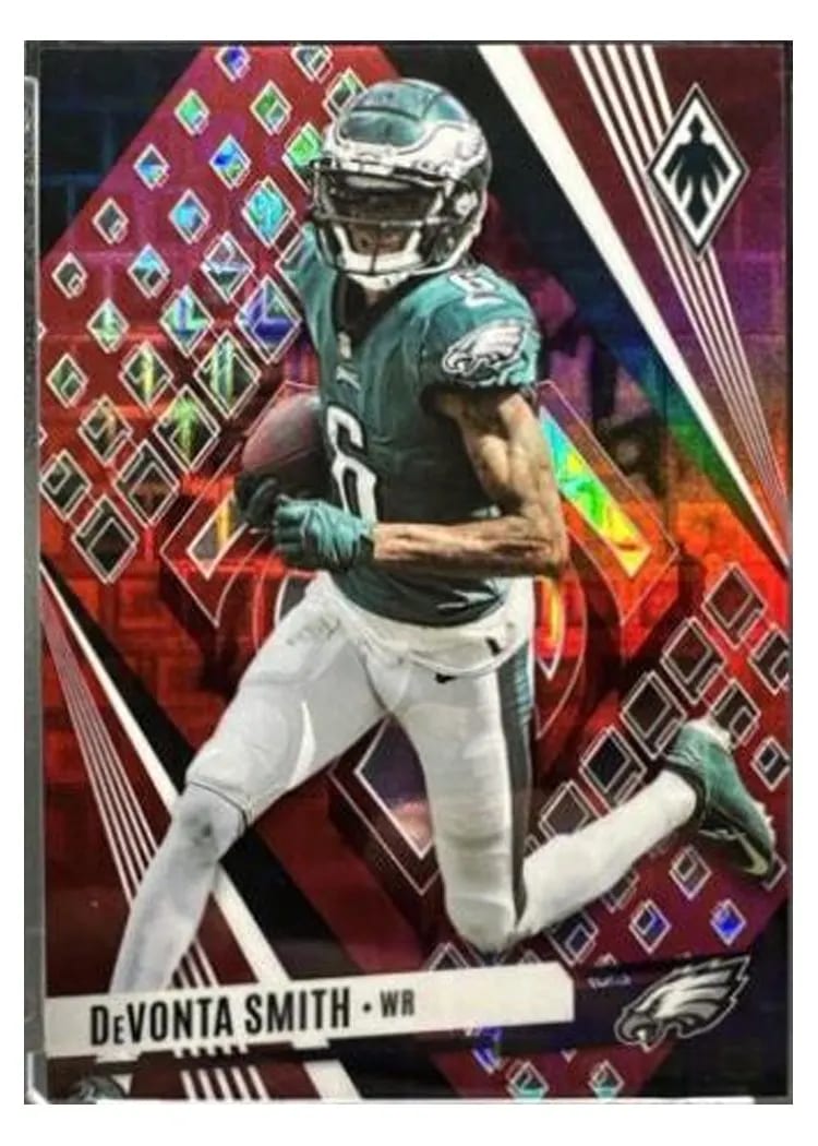2023 Panini Phoenix Base Set DeVonta Smith SP Variation Red Pandora #90 card