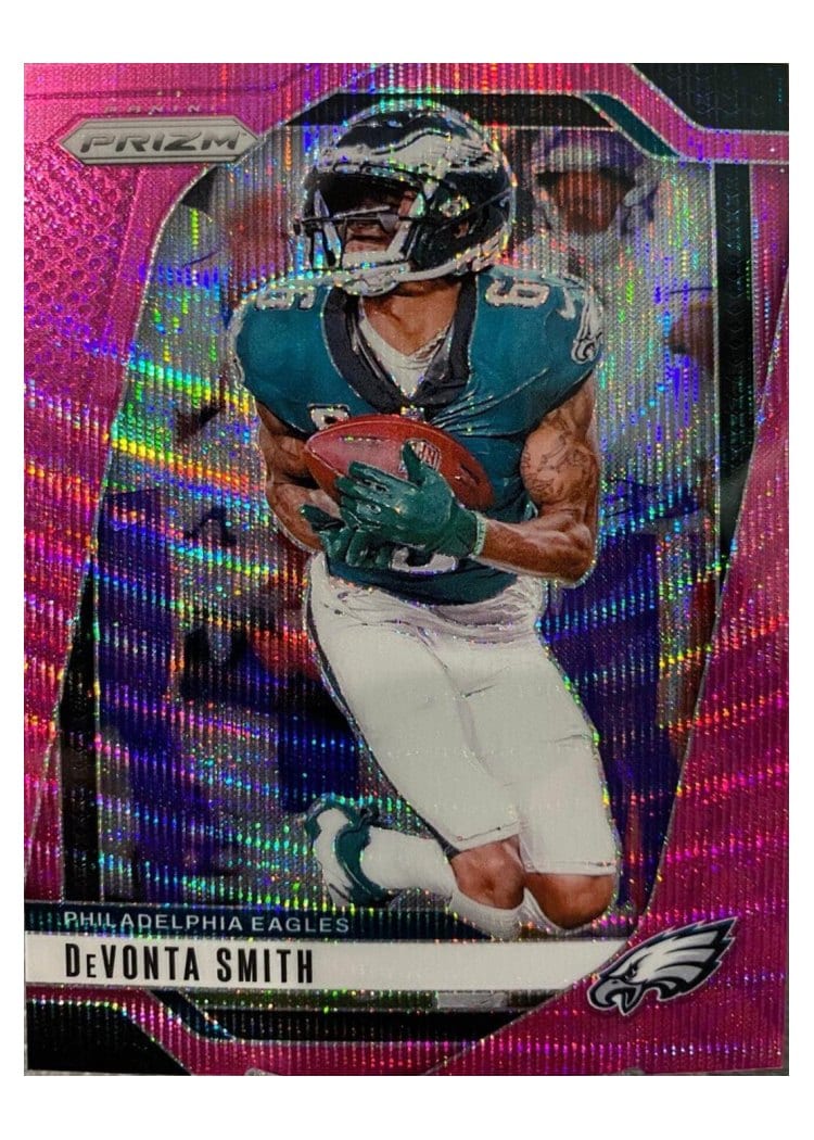 2024 Panini Prizm Base Set DeVonta Smith Pink Wave #234 card
