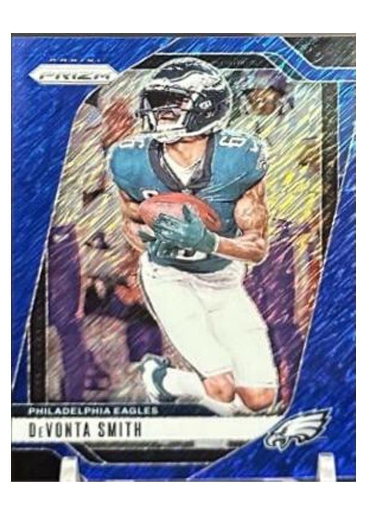 2024 Panini Prizm Base Set DeVonta Smith Blue Shimmer #234 card