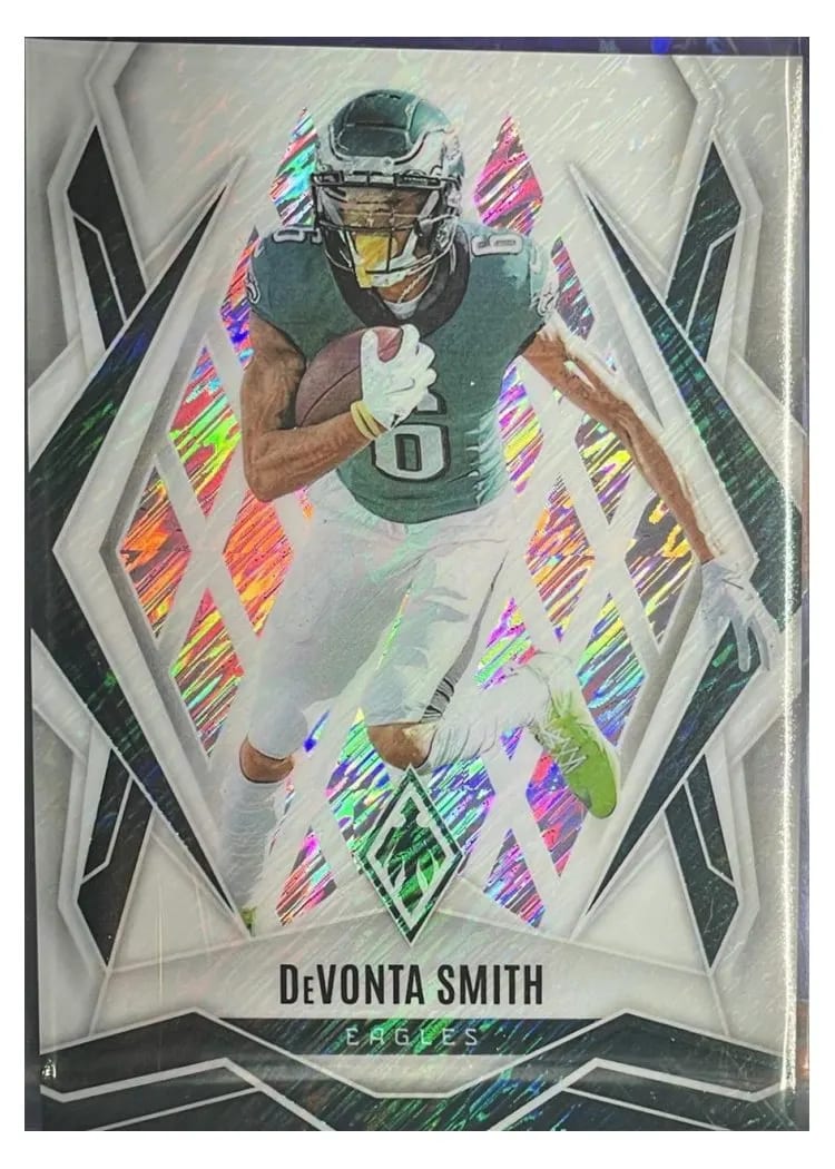 2025 Panini Phoenix Base Set DeVonta Smith White Shimmer #12 card