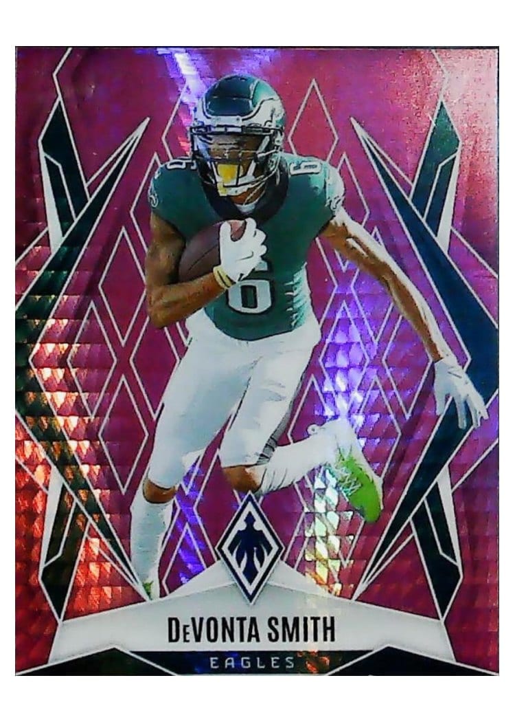 2025 Panini Phoenix Base Set DeVonta Smith Pink Hyper #12 card