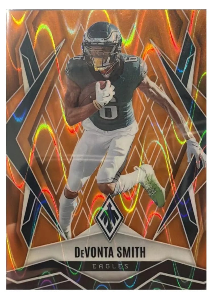 2025 Panini Phoenix Base Set DeVonta Smith Orange Seismic #12 card