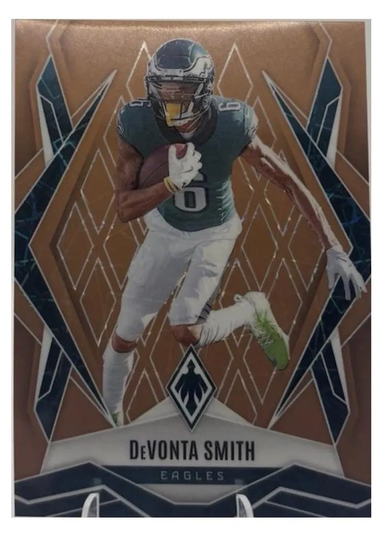 2025 Panini Phoenix Base Set DeVonta Smith Bronze Lazer #12 card