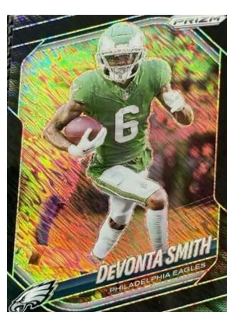 2025 Panini Prizm Base Set DeVonta Smith Black Shimmer #70