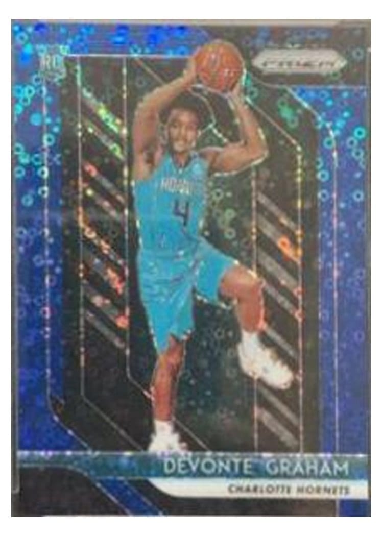 2018 Panini Prizm Devonte' Graham Fast Break Prizm Blue #288 card