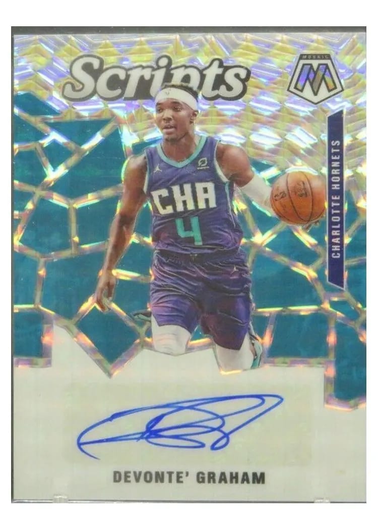 2019 Panini Mosaic Scripts Devonte' Graham #SC-DGR card
