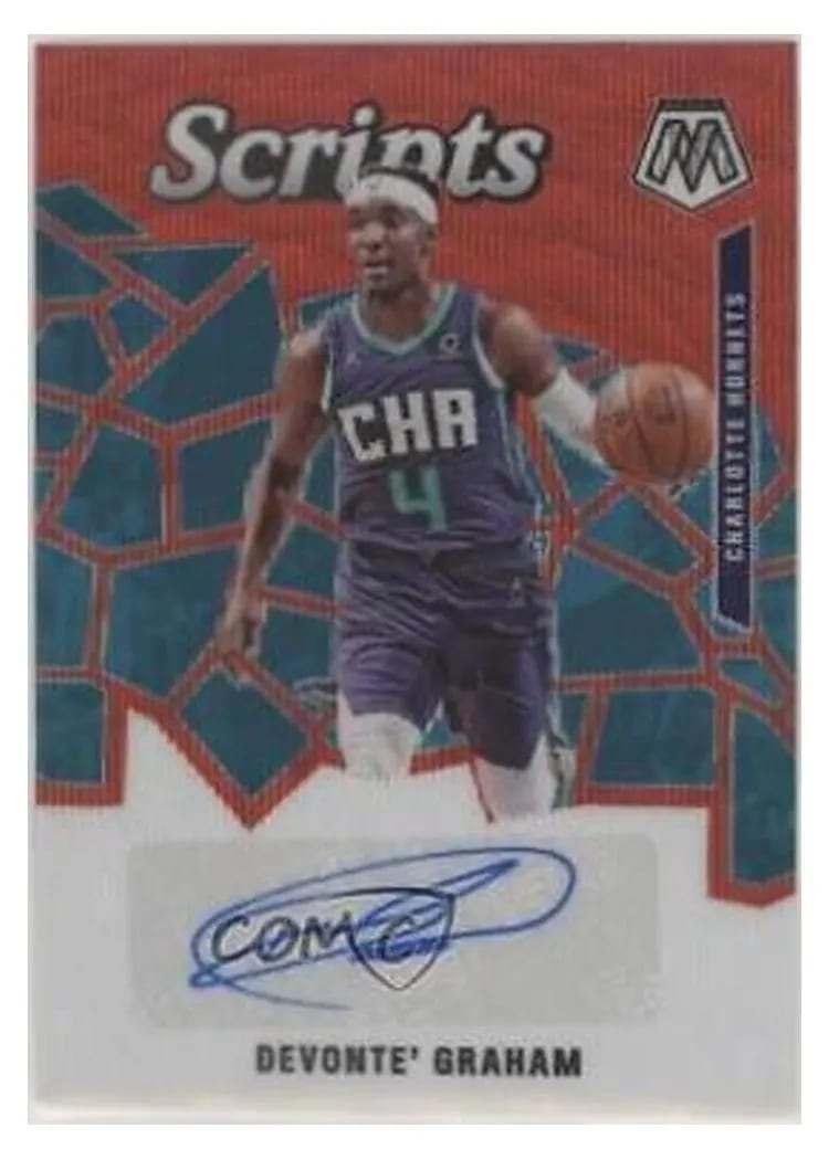 2019 Panini Mosaic Scripts Devonte' Graham #SC-DGR card