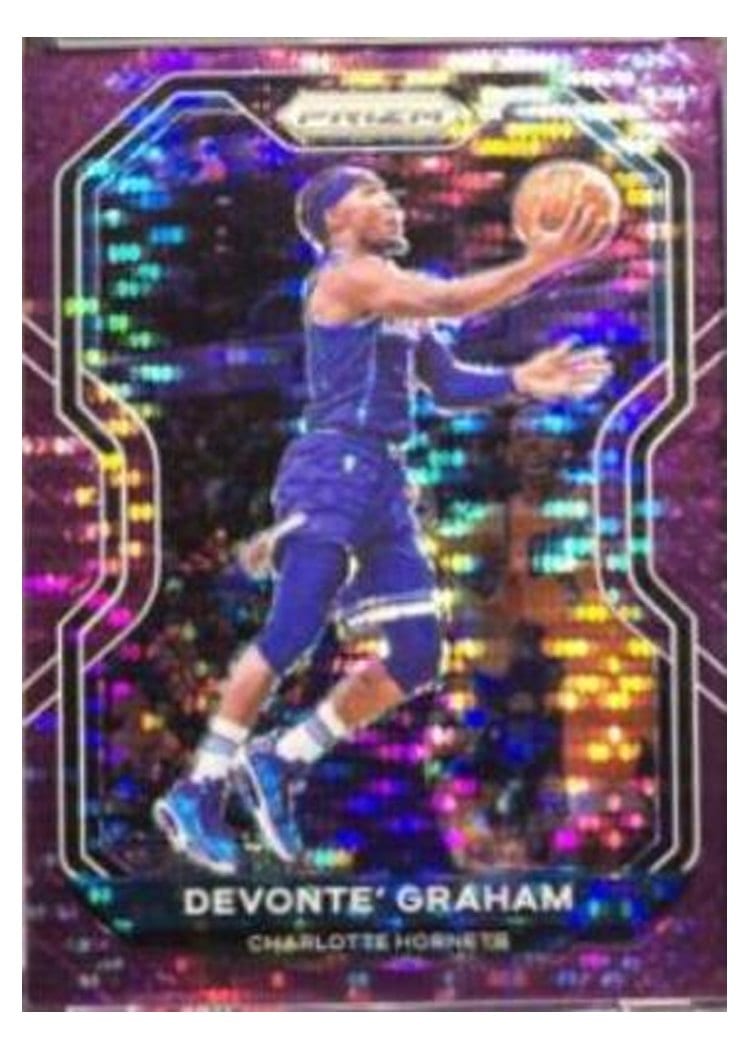 2020-21 Panini Prizm Base Set Devonte' Graham Purple Pulsar Prizm #73 card