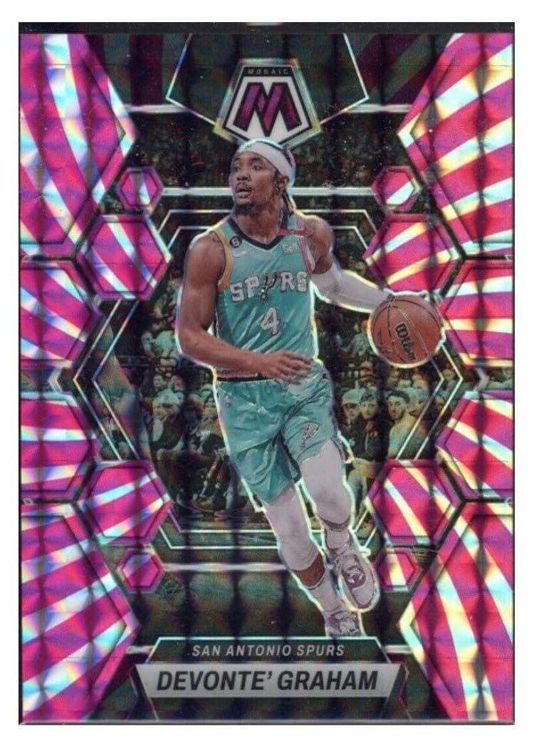2022-23 Panini Mosaic Base Set Devonte' Graham Pink Swirl #50 card