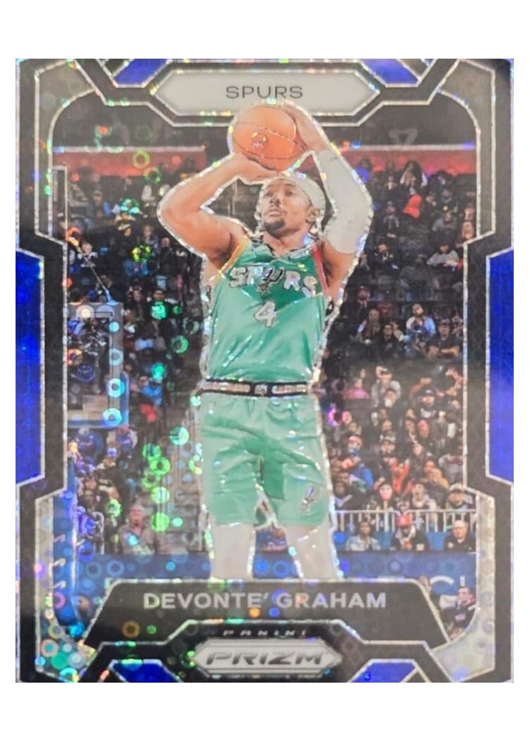 2023-24 Panini Prizm Base Set Devonte' Graham Fast Break Blue #233 card