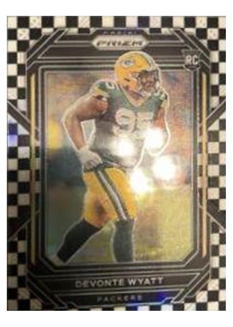 2022 Panini Prizm Base Set Devonte Wyatt Black White Checker #377 card