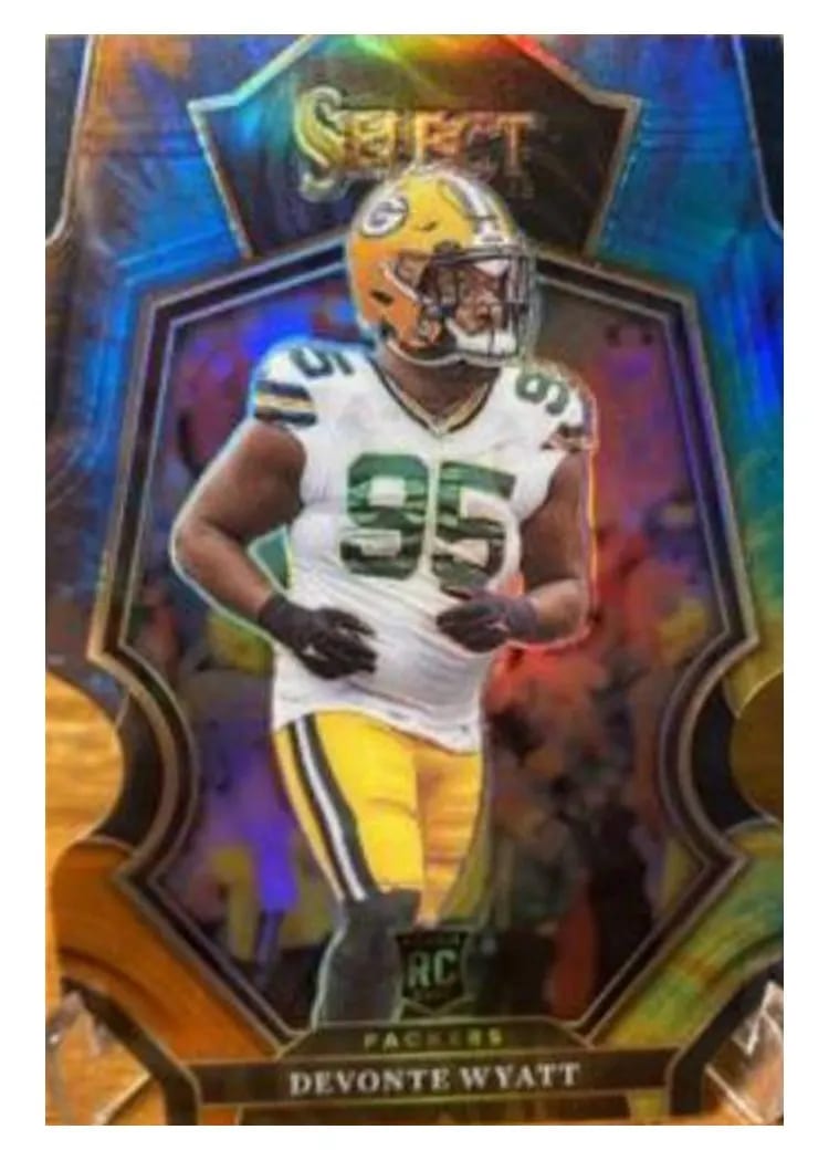 2022 Panini Select Base Set Devonte Wyatt Tie Dye Die Cut #137 card