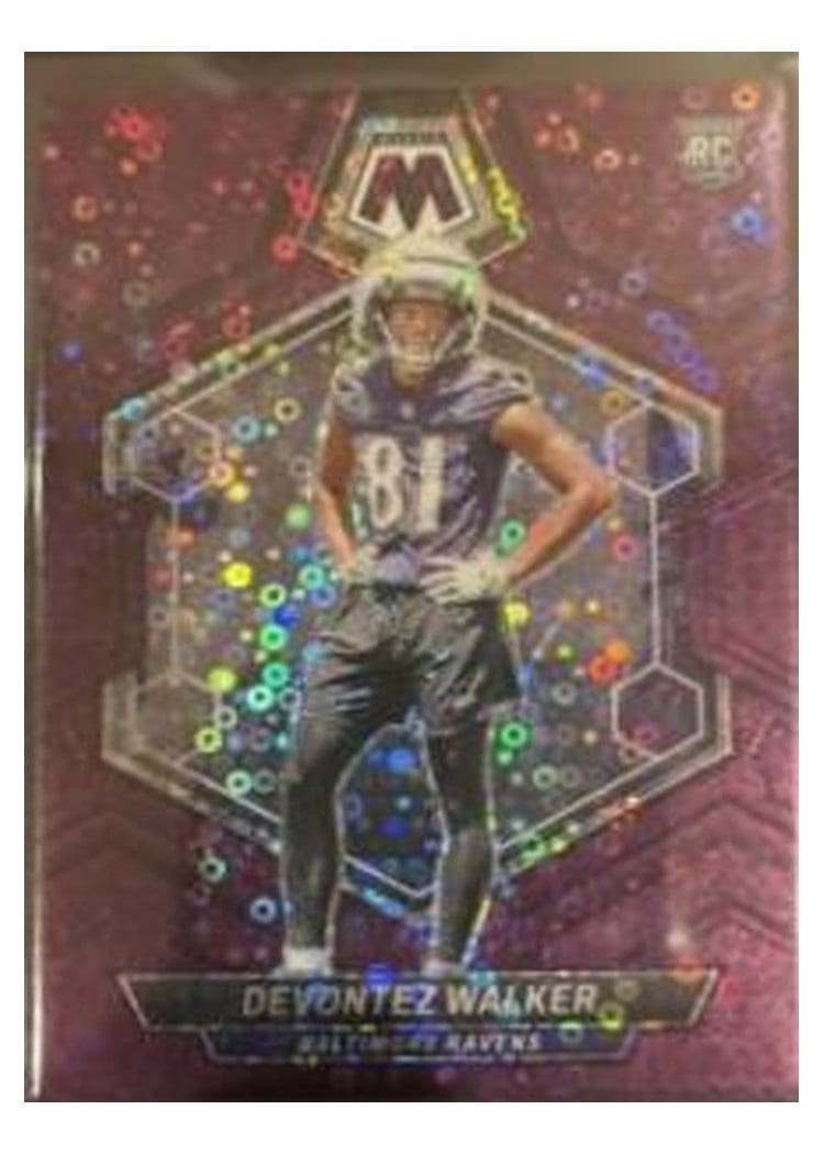 2024 Panini Mosaic Base Set Devontez Walker No Huddle Purple #381 card