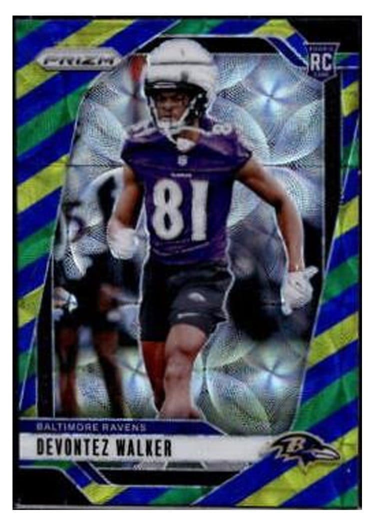 2024 Panini Prizm Base Set Devontez Walker Choice Blue Yellow Green #328 card
