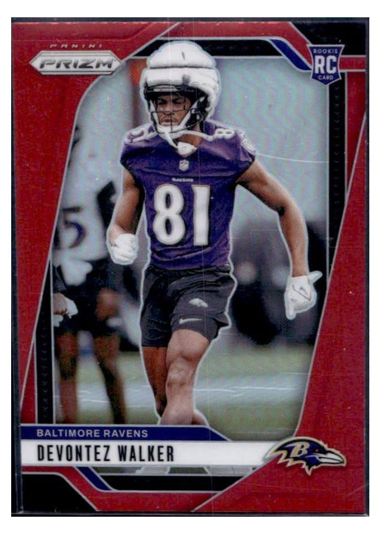 2024 Panini Prizm Base Set Devontez Walker Red #328 card