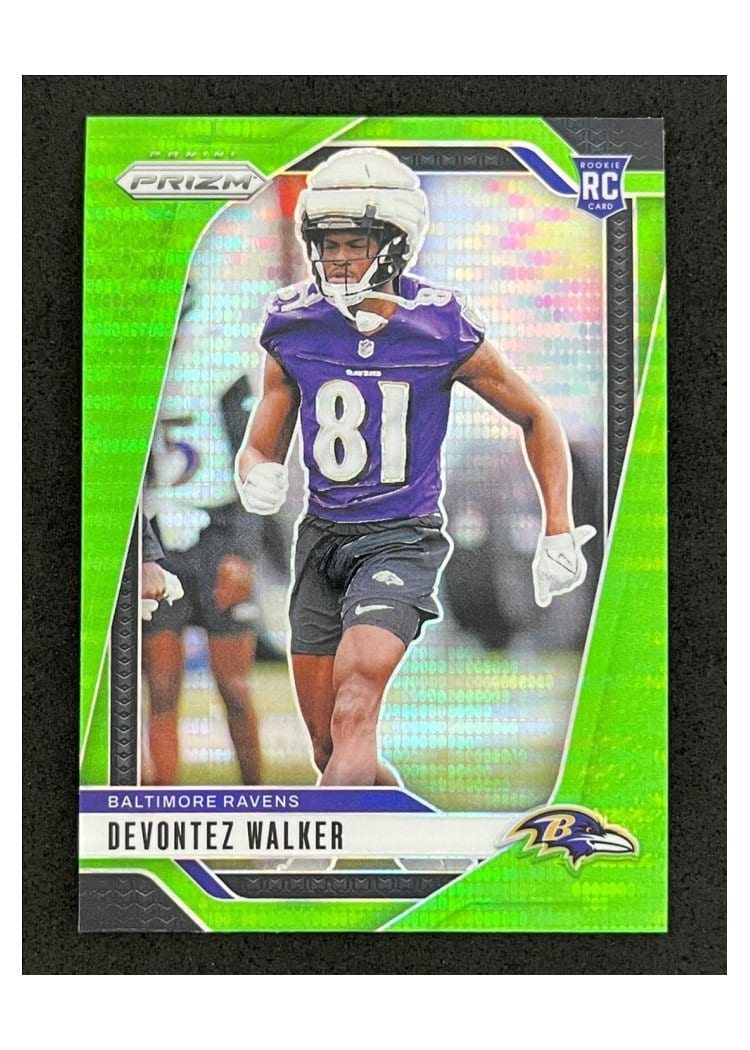 2024 Panini Prizm Base Set Devontez Walker Neon Green Pulsar #328 card
