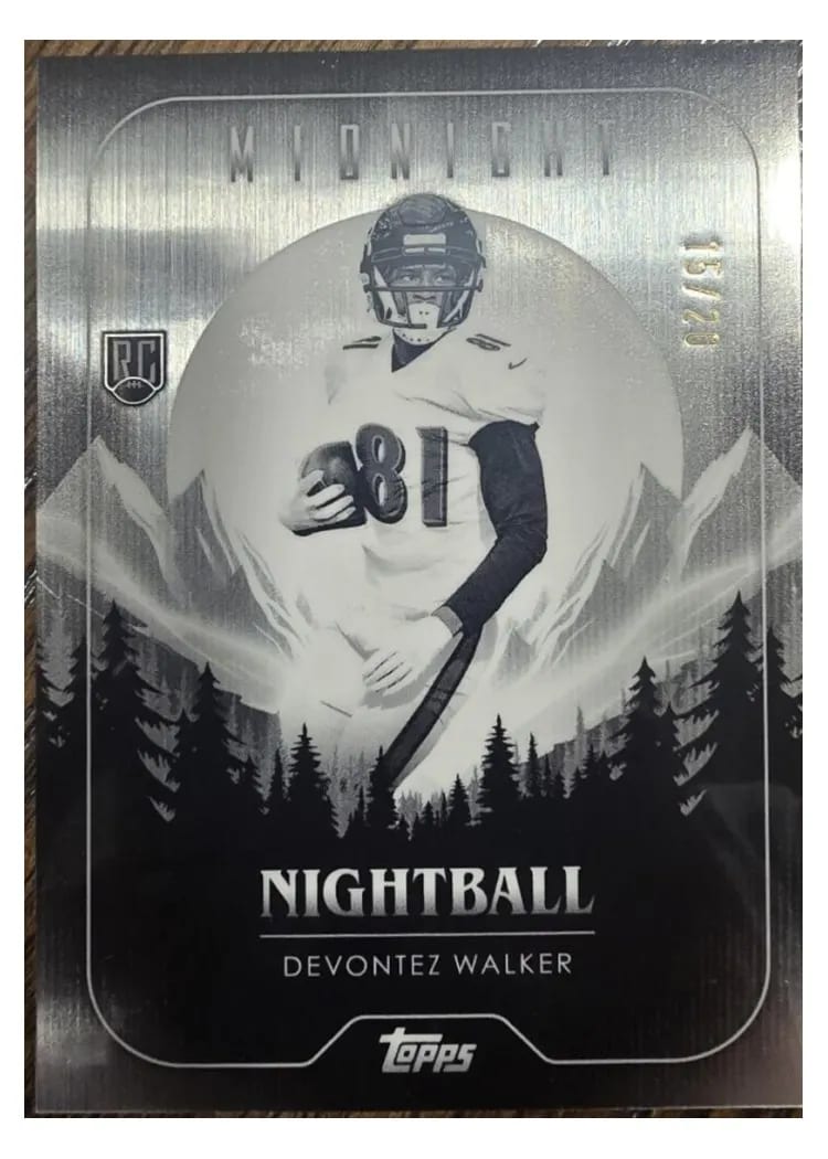 2024 Topps Midnight Nightball Devontez Walker #NB-2 card