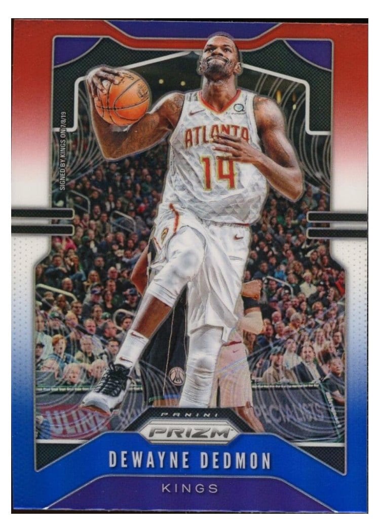 2019-20 Panini Prizm Base Set Dewayne Dedmon Red, White, and Blue Prizm #37 card