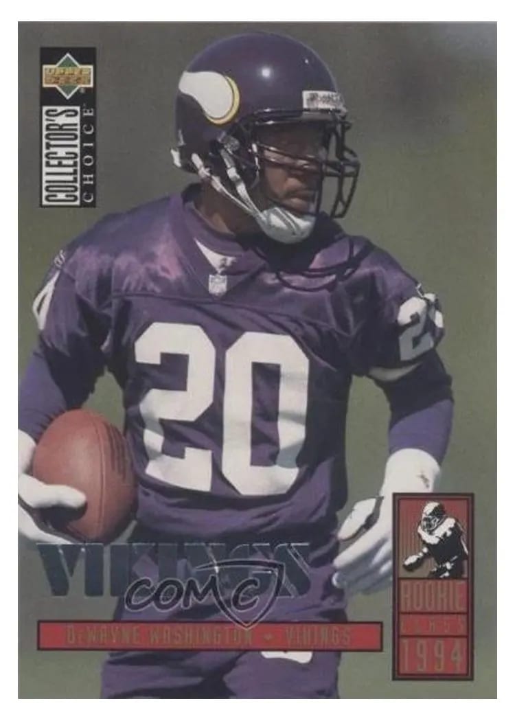1994 Collector's Choice Dewayne Washington Silver #4 card