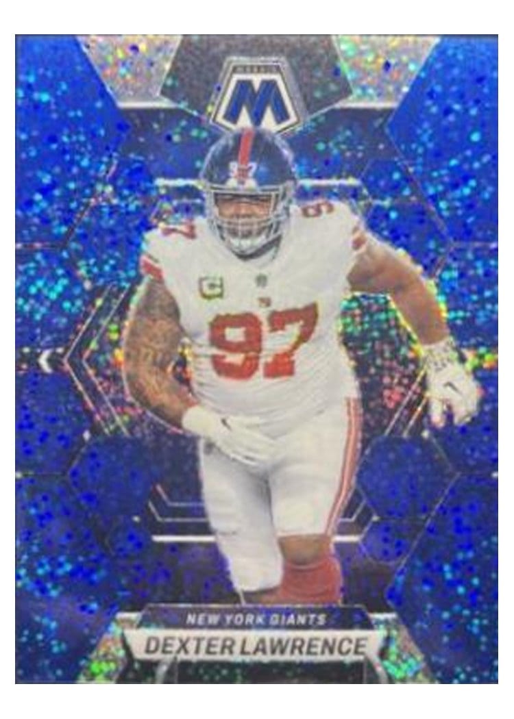 2023 Panini Mosaic Base Set Dexter Lawrence Blue Sparkle #178 card