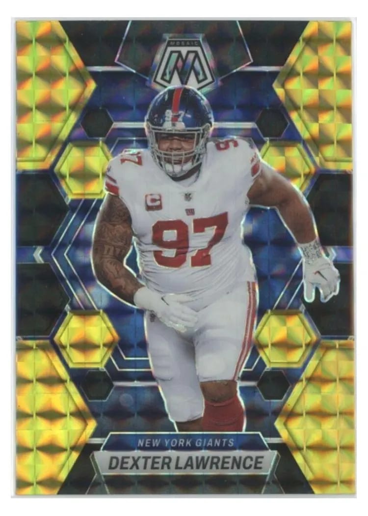 2023 Panini Mosaic Base Set Dexter Lawrence Choice Black Gold #178 card
