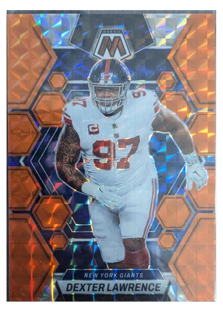 2023 Panini Mosaic Base Set Dexter Lawrence Orange #178 card