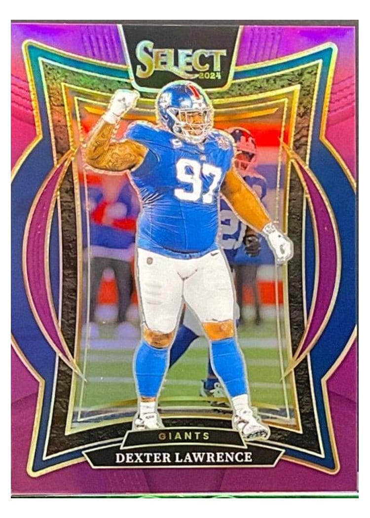 2024 Panini Select Base Set Dexter Lawrence Purple Prizm #52 card