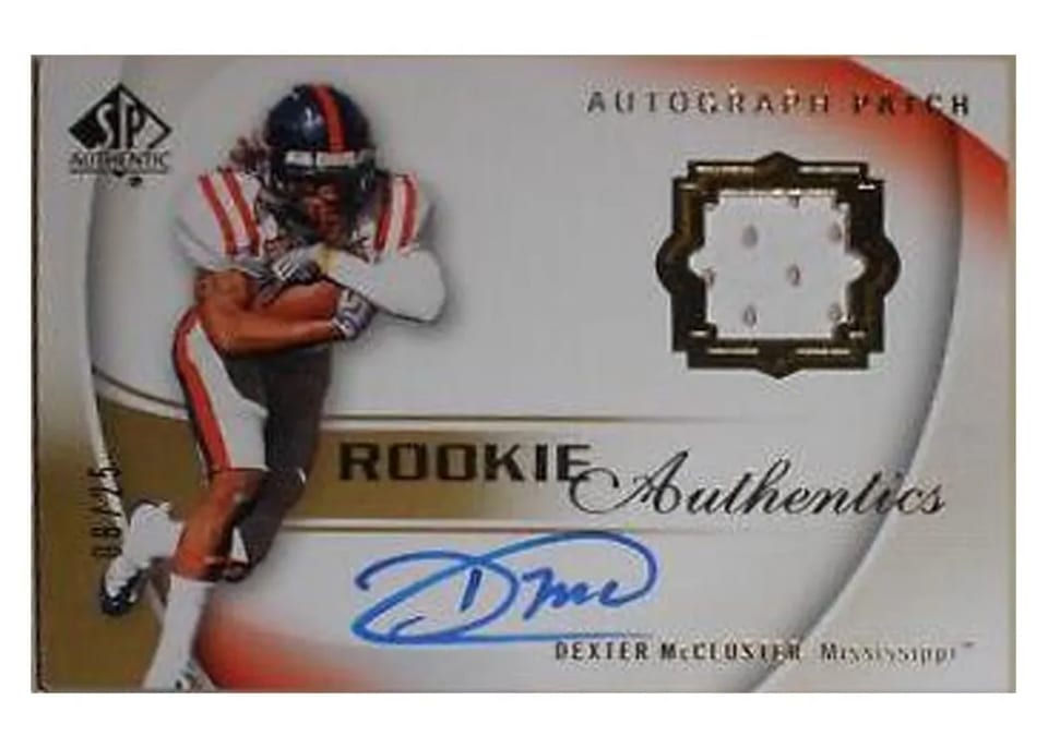 2010 SP Authentic Dexter McCluster Autograph Jersey #121 card