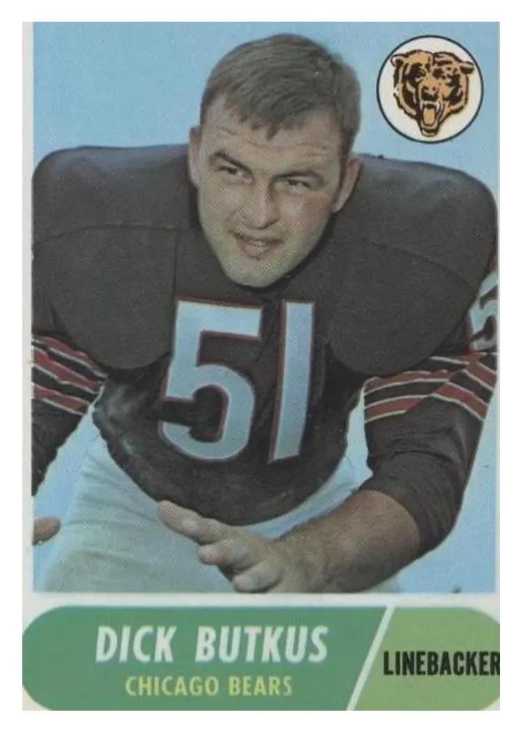 1968 Topps Dick Butkus #127 card