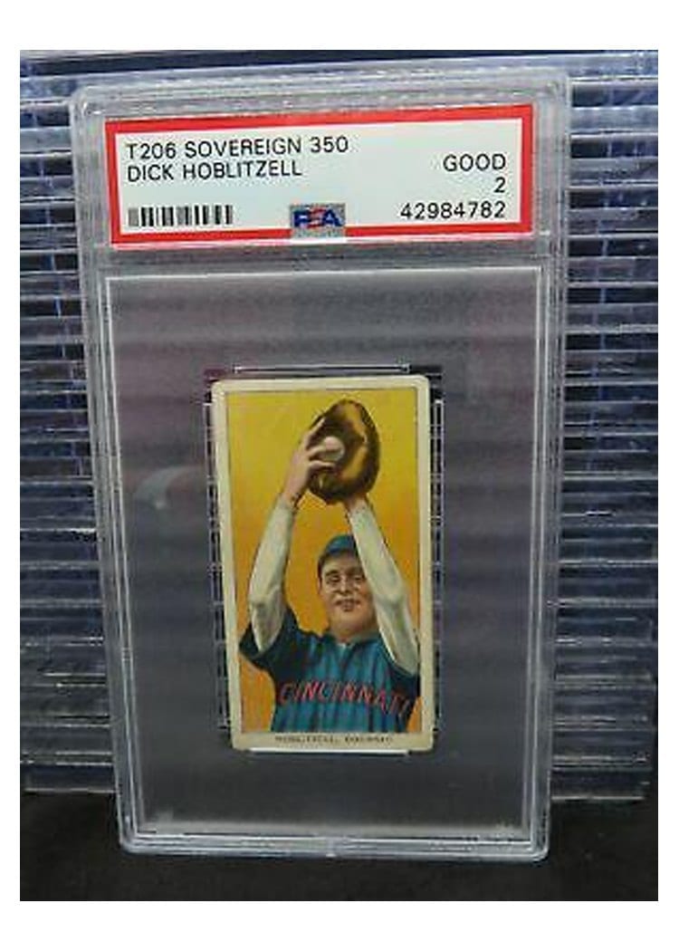 1909 T206 Sovereign 350 Dick Hoblitzell card