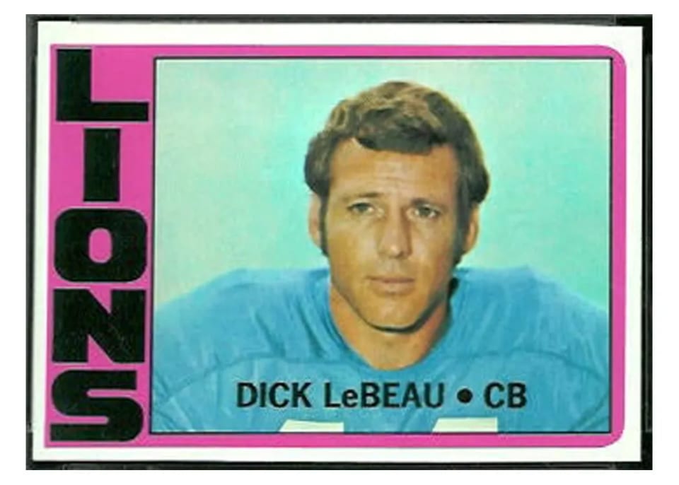 1972 Topps Dick LeBeau #335 card