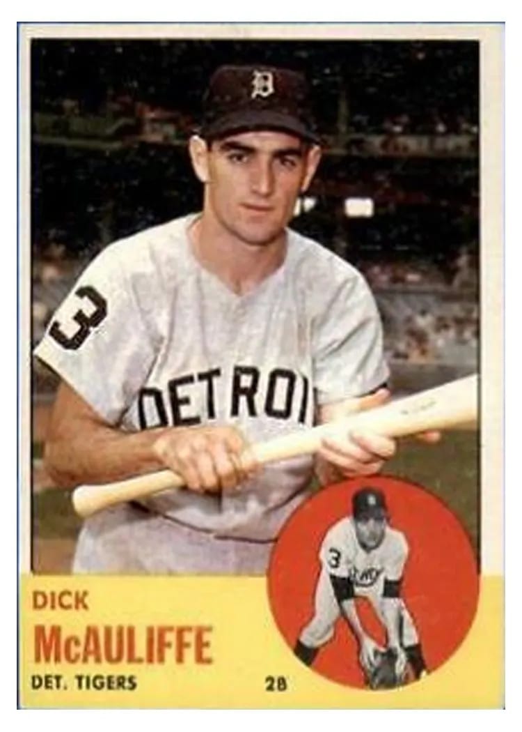 1963 Topps Dick McAuliffe #64 card