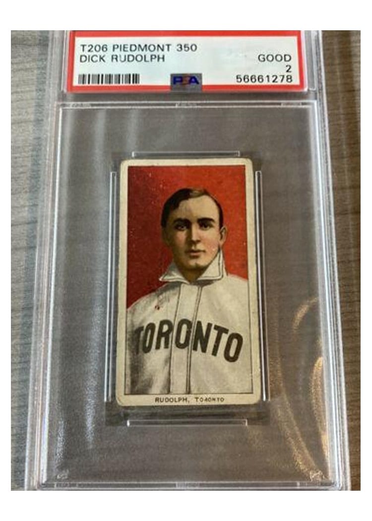 1909 T206 Piedmont 350 Dick Rudolph card