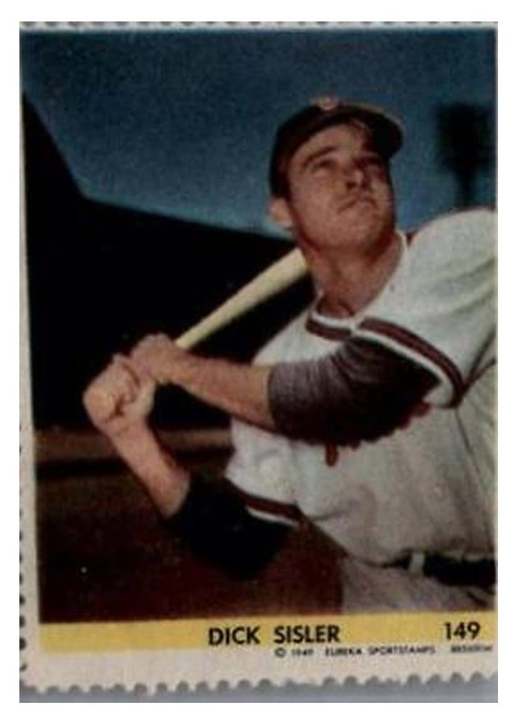 1949 Eureka Sportstamps Dick Sisler #149 card
