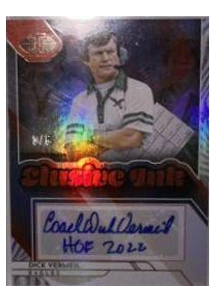 2022 Panini Illusions Elusive Ink Dick Vermeil #EI-DV card