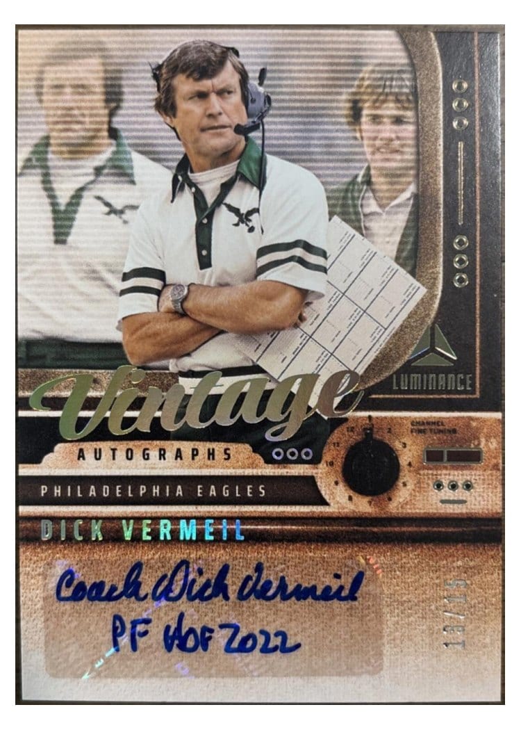 2025 Panini Luminance Vintage Autographs Dick Vermeil #9 card