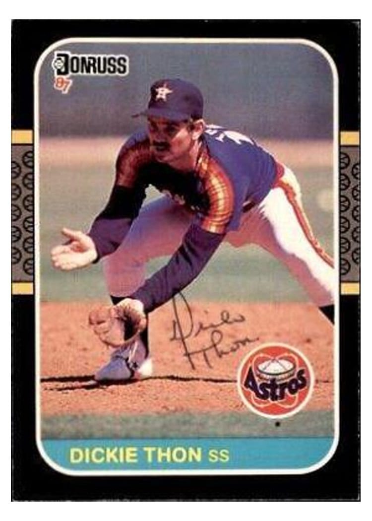 1987 Donruss Dickie Thon #261 card