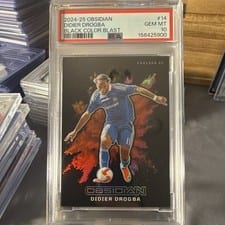 2024 Panini Obsidian Black Color Blast Didier Drogba #14 card